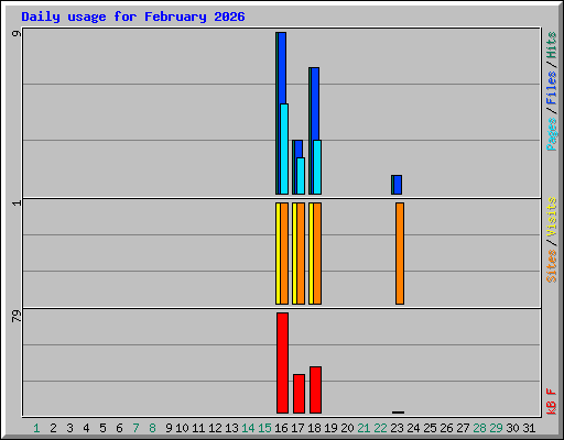 Daily usage for February 2026