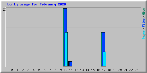 Hourly usage for February 2026
