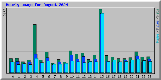 Hourly usage for August 2024