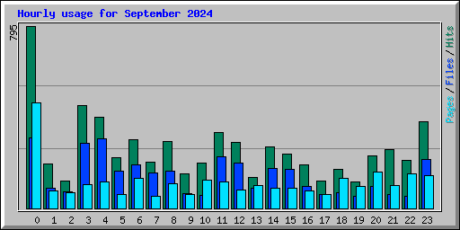 Hourly usage for September 2024