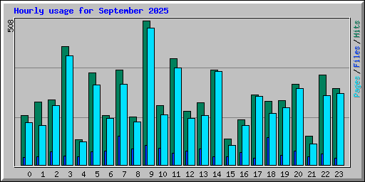 Hourly usage for September 2025
