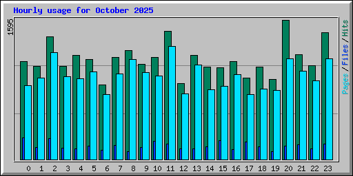 Hourly usage for October 2025