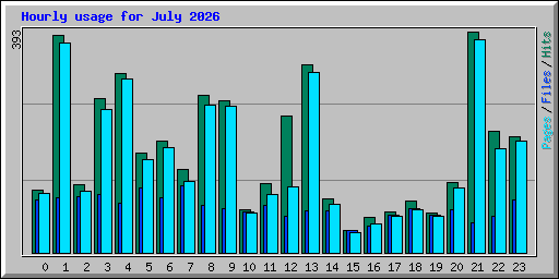 Hourly usage for July 2026