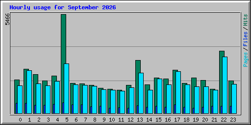 Hourly usage for September 2026