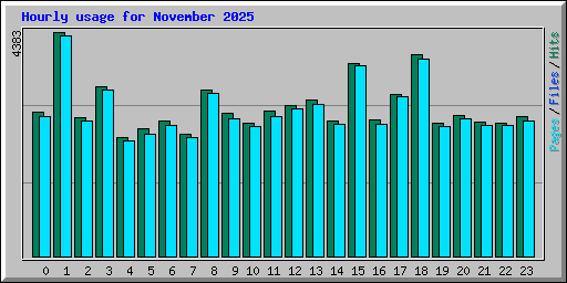Hourly usage for November 2025