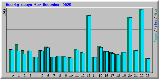 Hourly usage for December 2025