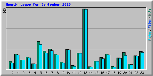 Hourly usage for September 2026