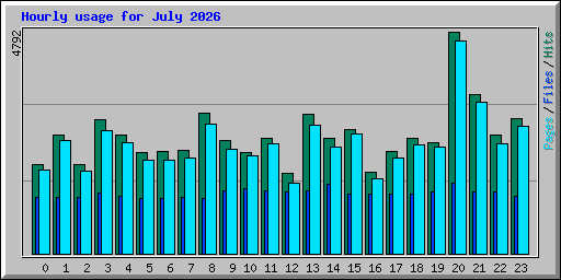 Hourly usage for July 2026