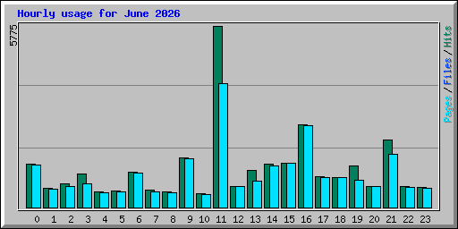 Hourly usage for June 2026